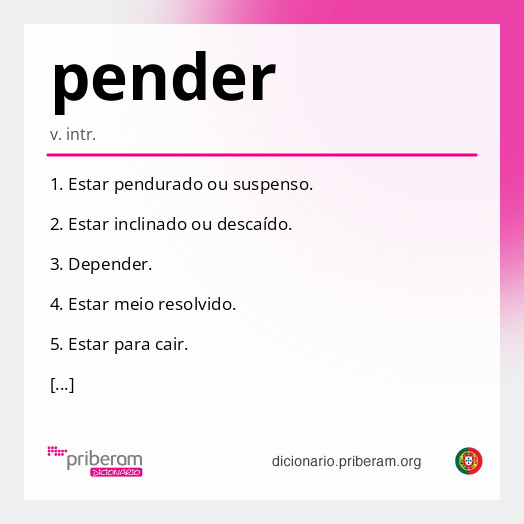 Significado de pender