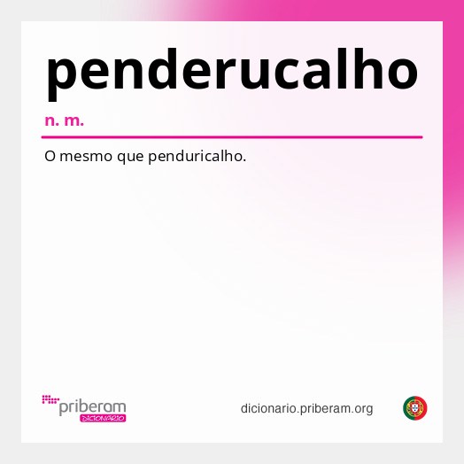 Significado de penderucalho