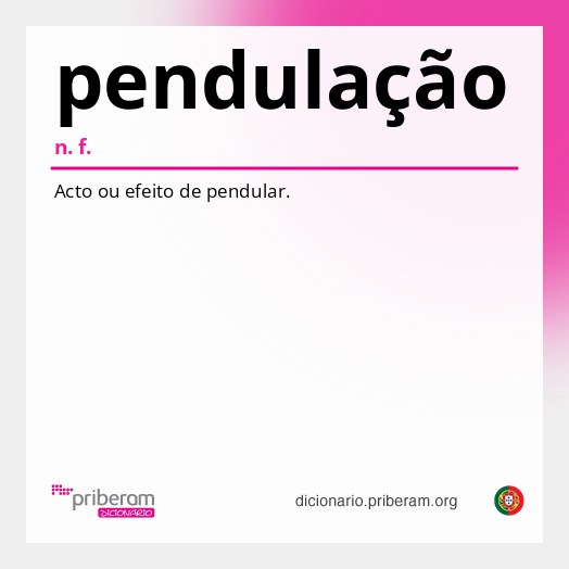 Significado de pendulação