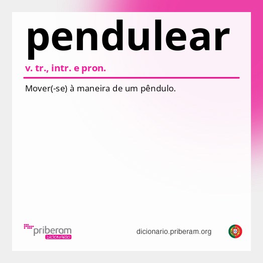 Significado de pendulear