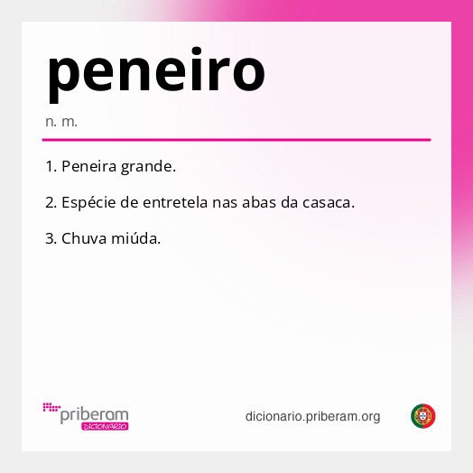 Significado de peneiro