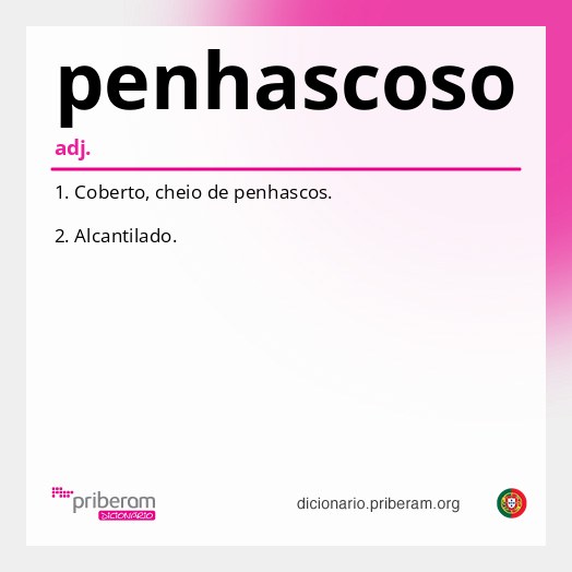 Significado de penhascoso