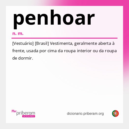 Significado de penhoar