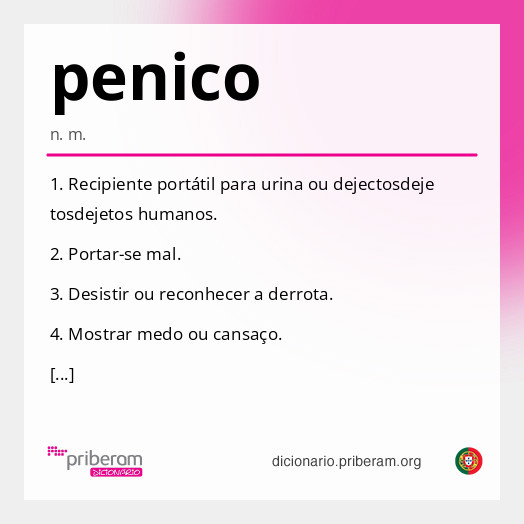 Significado de penico