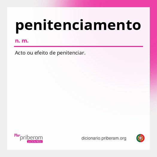 Significado de penitenciamento