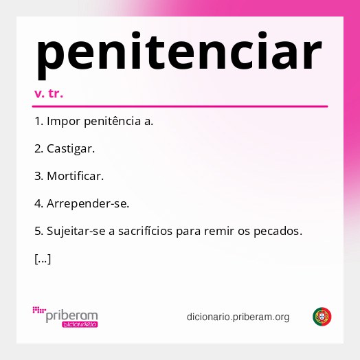 Significado de penitenciar