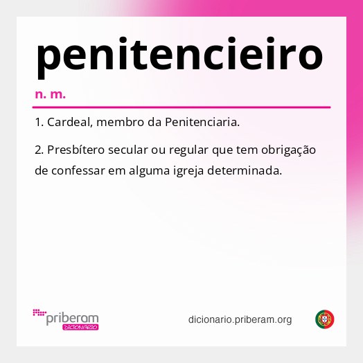 Significado de penitencieiro