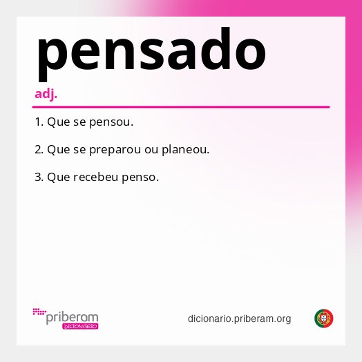 Significado de pensado