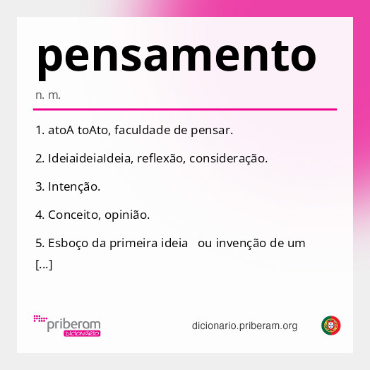 Significado de pensamento
