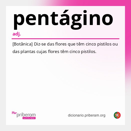 Significado de pentágino