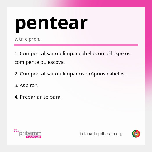 Significado de pentear