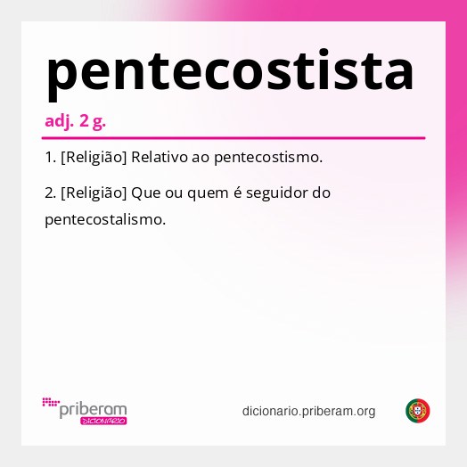 Significado de pentecostista