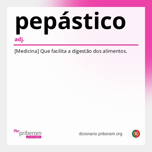 Significado de pepástico