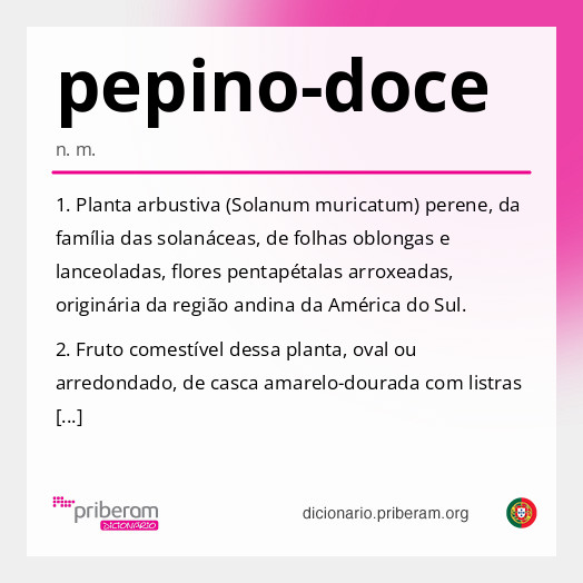 Significado de pepino-doce
