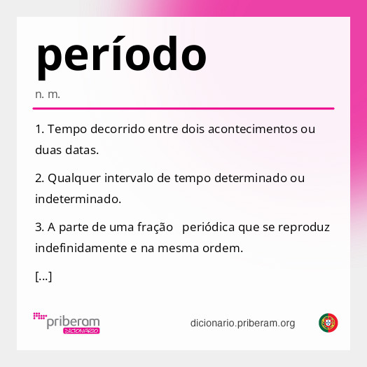 Significado de período