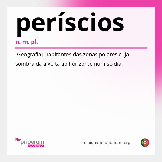 Significado de períscios