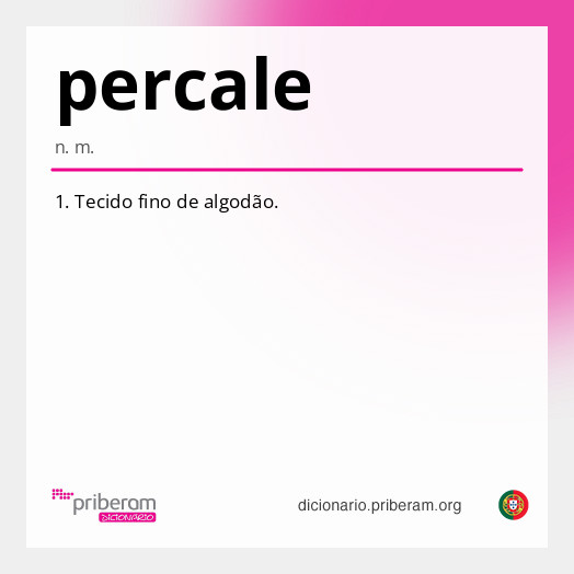 Significado de percale