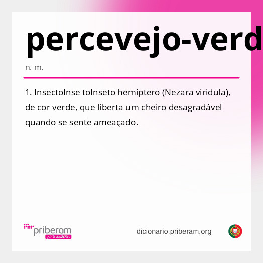 Significado de percevejo-verde