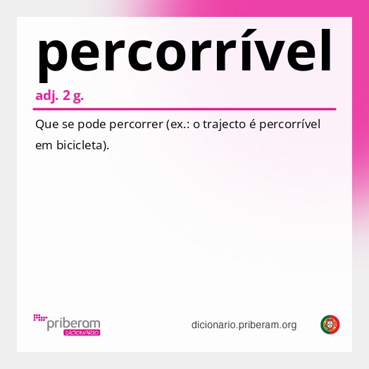 Significado de percorrível