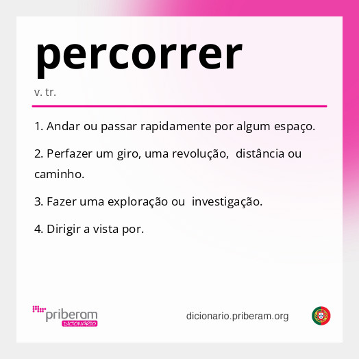 Significado de percorrer