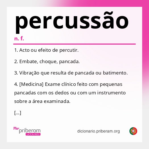 Significado de percussão