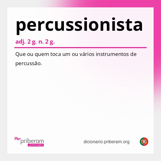 Significado de percussionista
