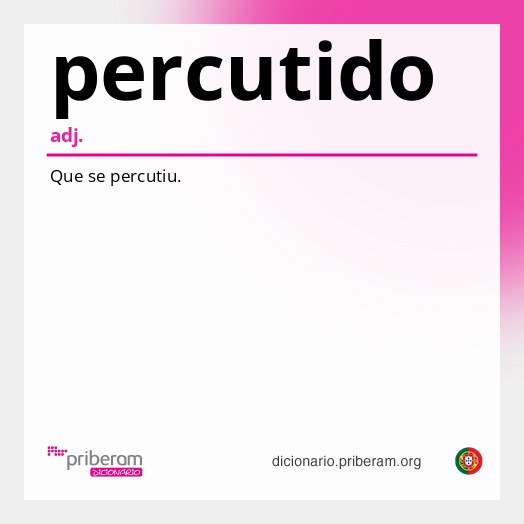 Significado de percutido