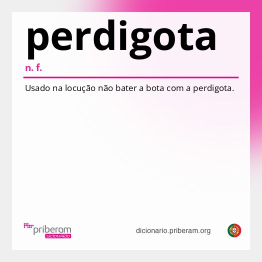 Significado de perdigota