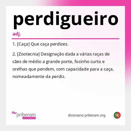Significado de perdigueiro