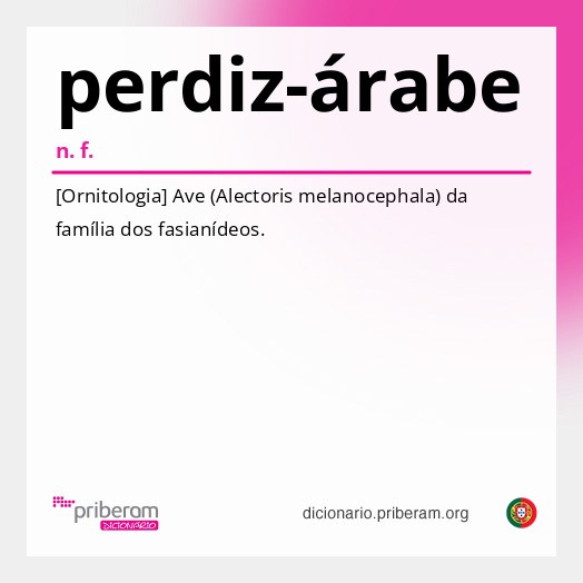 Significado de perdiz-árabe