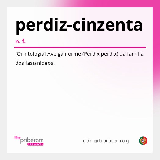 Significado de perdiz-cinzenta