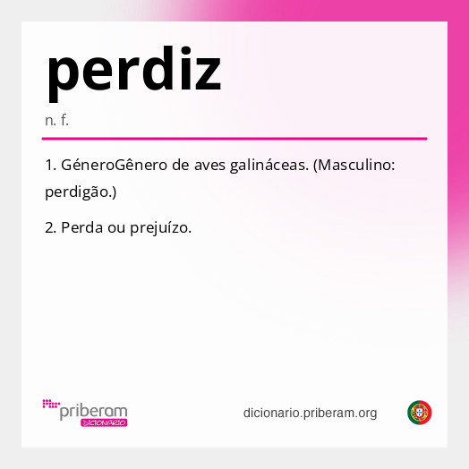 Significado de perdiz