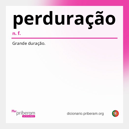 Significado de perduração