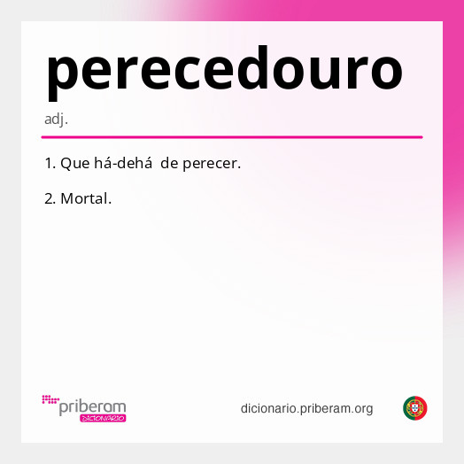 Significado de perecedouro