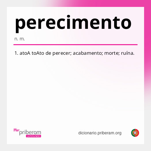 Significado de perecimento