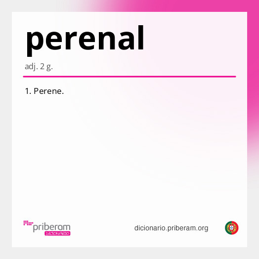 Significado de perenal