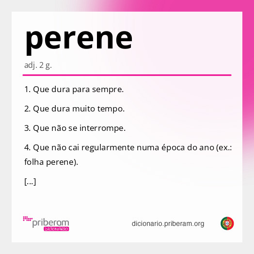 Significado de perene