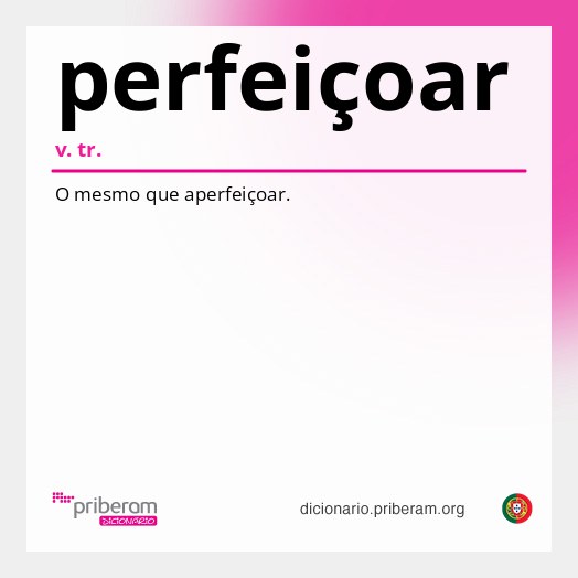 Significado de perfeiçoar