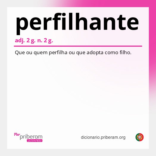 Significado de perfilhante