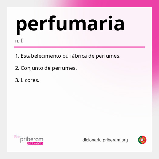 Significado de perfumaria