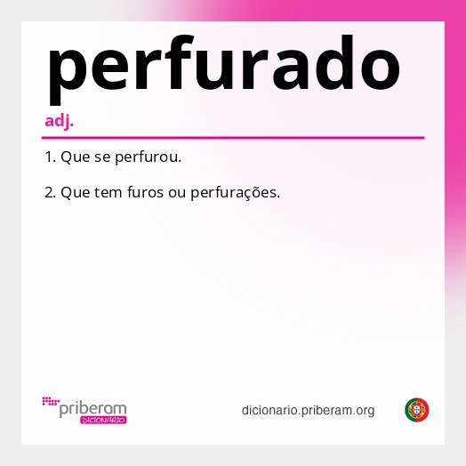 Significado de perfurado