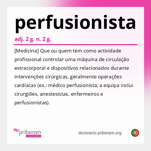 Significado de perfusionista