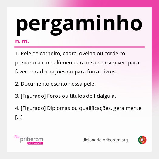 Significado de pergaminho