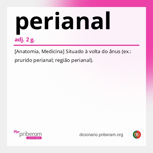 Significado de perianal