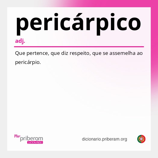 Significado de pericárpico