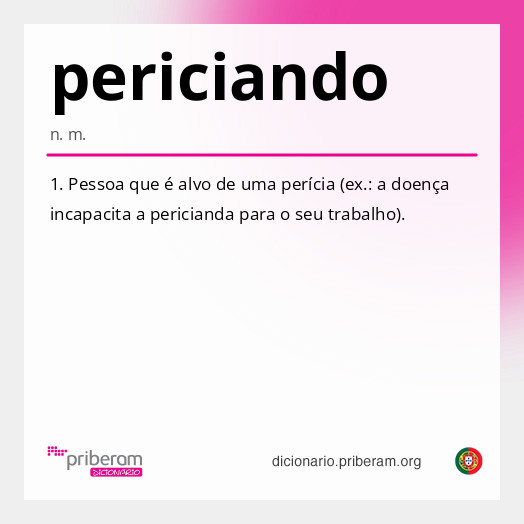 Significado de periciando