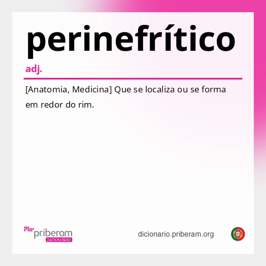 Significado de perinefrítico