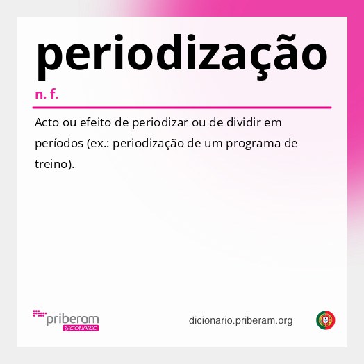 Significado de periodização