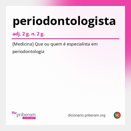 Significado de periodontologista