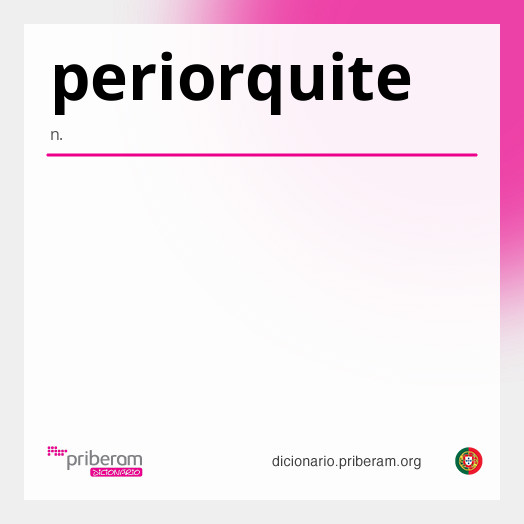 Significado de periorquite